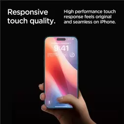 Spigen Glass tR EZ Fit (Privacy) 2 Pack, transparency - iPhone 16 Pro