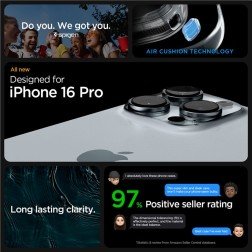 Spigen Ultra Hybrid, frost black - iPhone 16 Pro