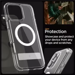 Spigen Ultra Hybrid S MagSafe, crystal clear - iPhone 16 Pro Max