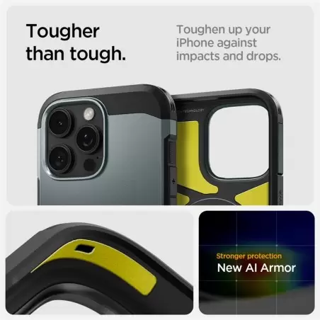 Spigen Tough Armor MagSafe, abyss green - iPhone 16 Pro
