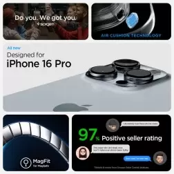 Spigen Tough Armor MagSafe, metal slate - iPhone 16 Pro