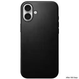Nomad Modern Leather case, black - iPhone 16 Plus