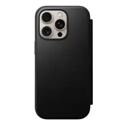 Nomad Modern Leather Folio, black - iPhone 16 Pro