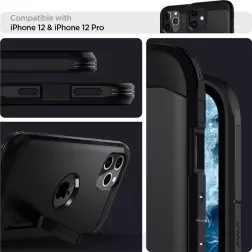 Spigen Tough Armor, juoda - iPhone 12/Pro