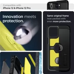 Spigen Tough Armor, juoda - iPhone 12/Pro