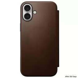 Nomad Modern Leather Folio, brown - iPhone 16 Plus