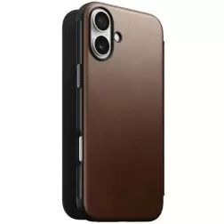Nomad Modern Leather Folio, brown - iPhone 16 Plus