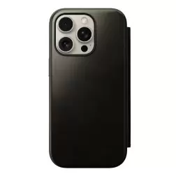 Nomad Leather Folio, green chrome - iPhone 16 Pro