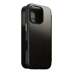 Nomad Leather Folio, green chrome - iPhone 16 Pro