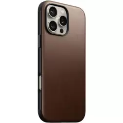 Nomad Modern Leather case, brown - iPhone 16 Pro Max