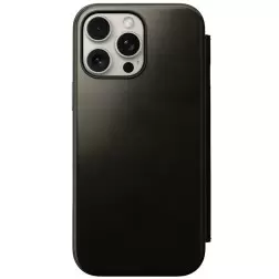 Nomad Leather Folio, green chrome - iPhone 16 Pro Max