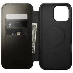 Nomad Leather Folio, green chrome - iPhone 16 Pro Max