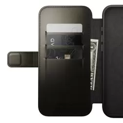 Nomad Leather Folio, green chrome - iPhone 16 Pro Max