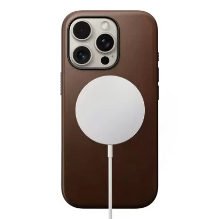 Nomad Modern Leather case, brown - iPhone 16 Pro