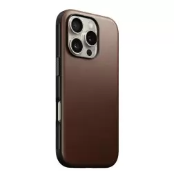 Nomad Modern Leather case, brown - iPhone 16 Pro