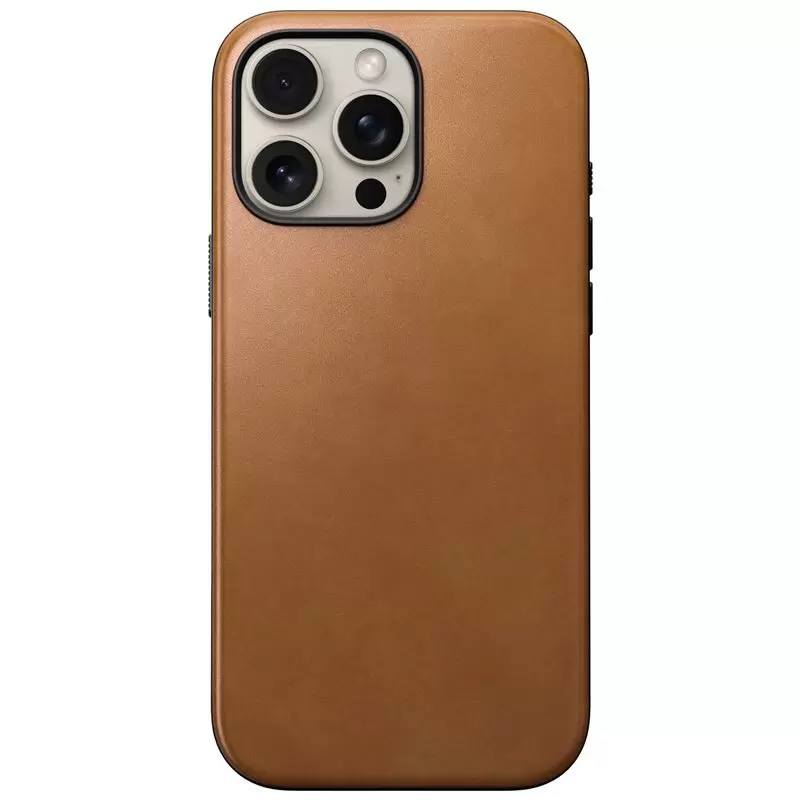 Nomad Modern Leather case, english Tan-C - iPhone 16 Pro Max