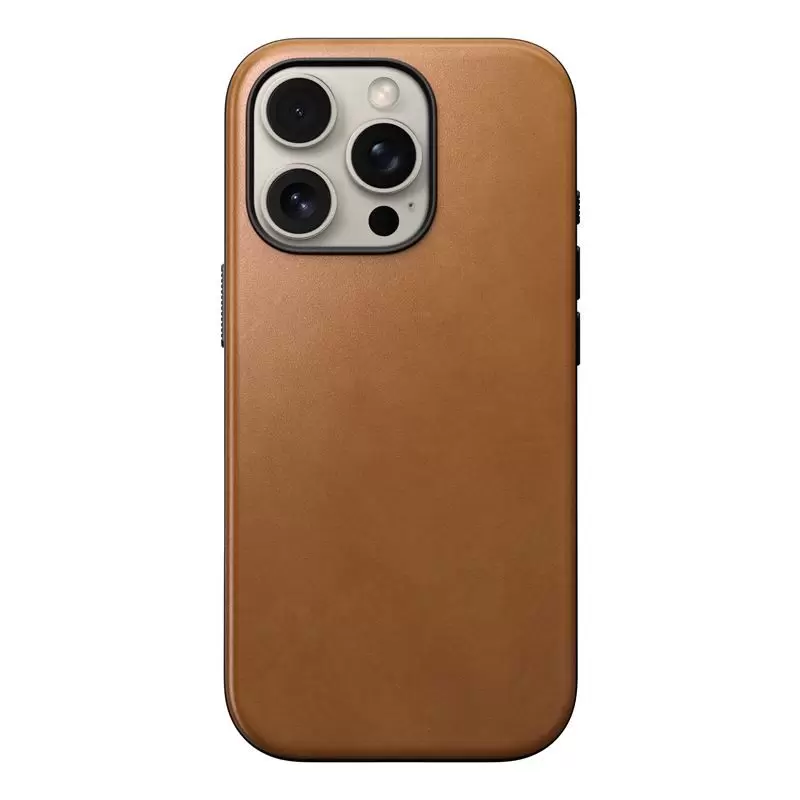 Nomad Modern Leather case, english Tan-C - iPhone 16 Pro