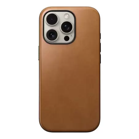 Nomad Modern Leather case, english Tan-C - iPhone 16 Pro