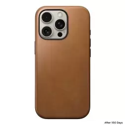 Nomad Modern Leather case, english Tan-C - iPhone 16 Pro