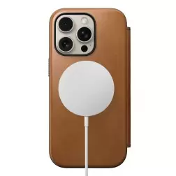 Nomad Modern Leather Folio, english Tan-C - iPhone 16 Pro