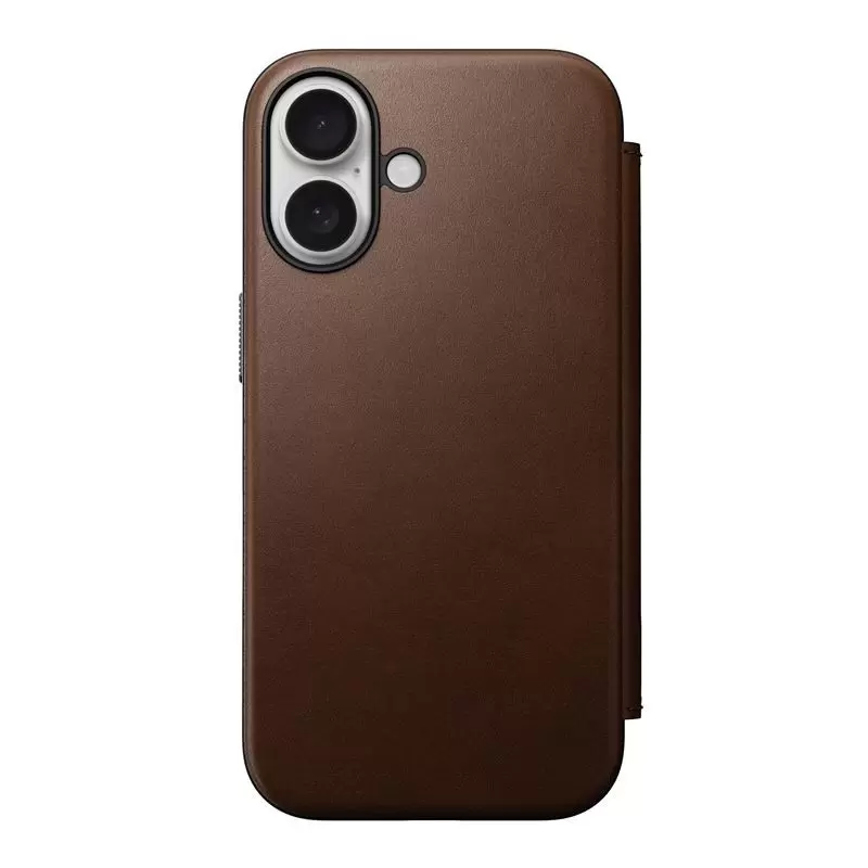 Nomad Modern Leather Folio, brown - iPhone 16