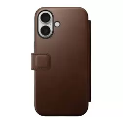 Nomad Modern Leather Folio, brown - iPhone 16