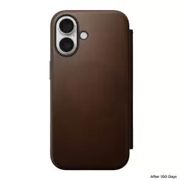 Nomad Modern Leather Folio, brown - iPhone 16