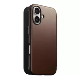 Nomad Modern Leather Folio, brown - iPhone 16