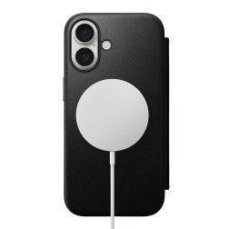 Nomad Modern Leather Folio, black - iPhone 16
