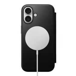 Nomad Modern Leather Folio, black - iPhone 16