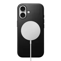 Nomad Modern Leather case, black - iPhone 16