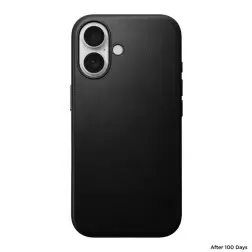 Nomad Modern Leather case, black - iPhone 16