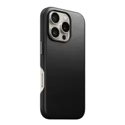 Nomad Traditional Leather case, black, iPhone 16 Pro
