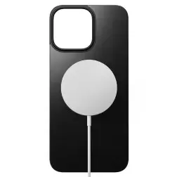 Nomad Magnetic Leather Back, black - iPhone 16 Pro Max