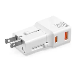 Mobile Origin Travel adapter 25W, EU/US/UK/AU, white
