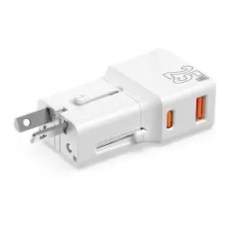 Mobile Origin Travel adapter 25W, EU/US/UK/AU, white