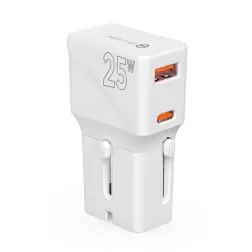 Mobile Origin Travel adapter 25W, EU/US/UK/AU, white