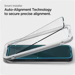 Spigen Glass tR AlignMaster HD 1 paketas, FC juoda - iPhone 14/13 Pro/13