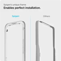 Spigen Glass tR AlignMaster HD 1 paketas, FC juoda - iPhone 14/13 Pro/13