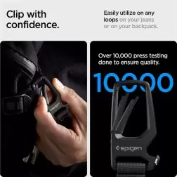 Spigen Carabiner With KeyRing 1 Pack, black