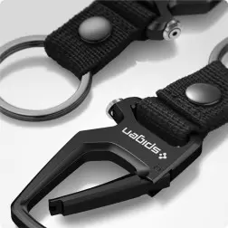 Spigen Carabiner With KeyRing 1 Pack, black