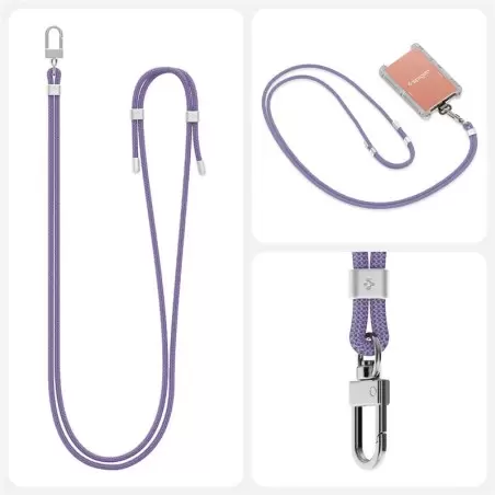Dirželis Spigen Universal Cross Body Strap 2 1 Pack, deep purple