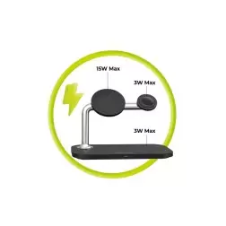 Mobile Origin 3 in 1 Wireless charger, black