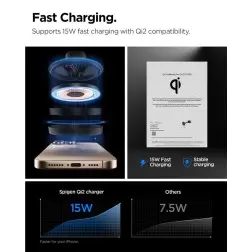 Spigen OneTap Pro 4 MagSafe Car Mount Charger, black - Wireless / Dashboard / Windshield