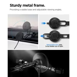 Spigen OneTap Pro 4 MagSafe Car Mount Charger, black - Wireless / Dashboard / Windshield