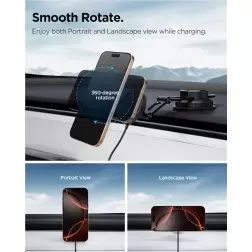 Spigen OneTap Pro 4 MagSafe Car Mount Charger, black - Wireless / Dashboard / Windshield