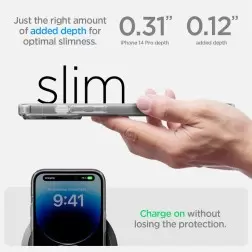 Spigen Ultra Hybrid MagSafe, šaltas juodas - iPhone 14 Pro
