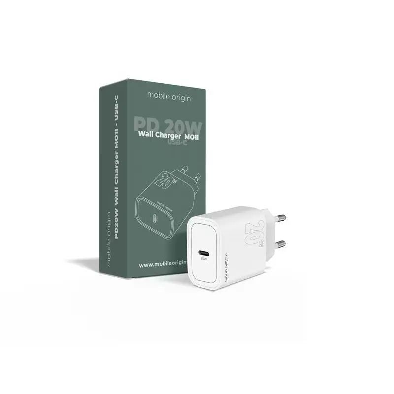 Mobile Origin PD20W Wall Charger MO11, 1 USB-C Mobile Origin PD20W Wall Charger MO11, 1 USB-C