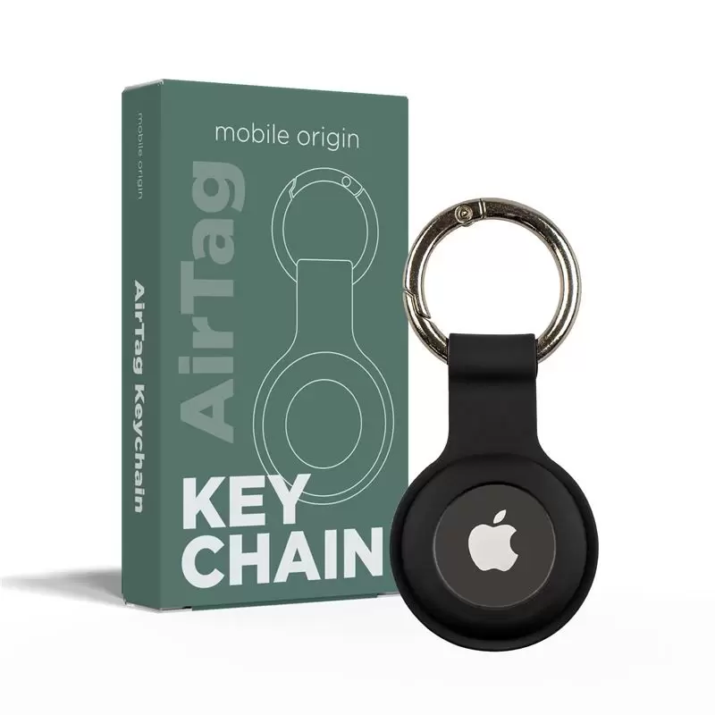 Mobile Origin AirTag KeyChain, black Mobile Origin AirTag KeyChain, black