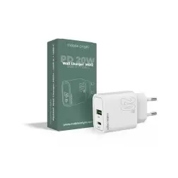 Mobile Origin PD20W Wall Charger MO12, 1 USB-A + 1 USB-C